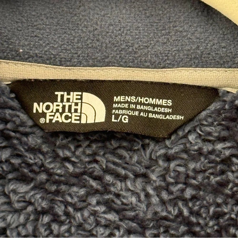 The North Face Glacier Full Zip Fleece Jacket Blue Mens Large Zip Pockets